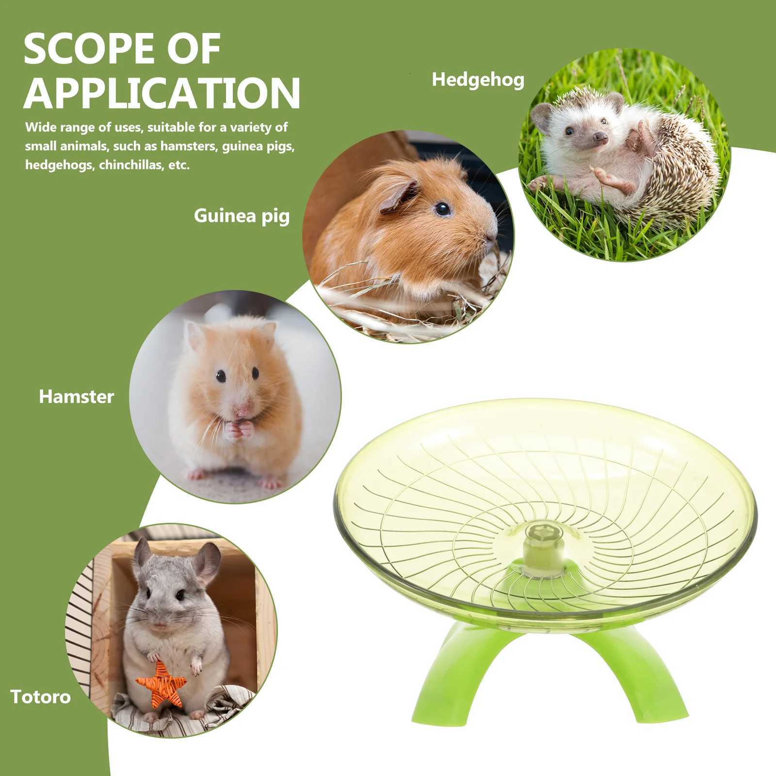 Hamster Car Running Wheel Chinchilla Cage Accessories Spinner Saucer Light Green Plastic for Toys M251205