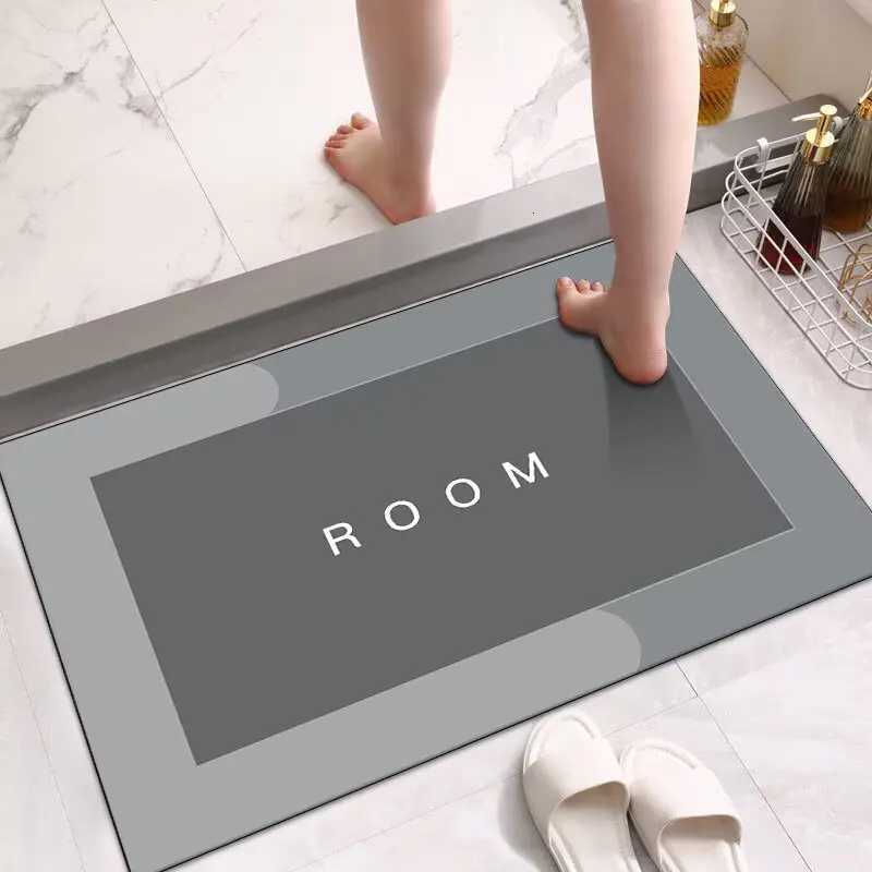 Soft diatom mud absorbent floor mat bathroom floor mat toilet door non-slip household floor mat door mat toilet carpet H251205