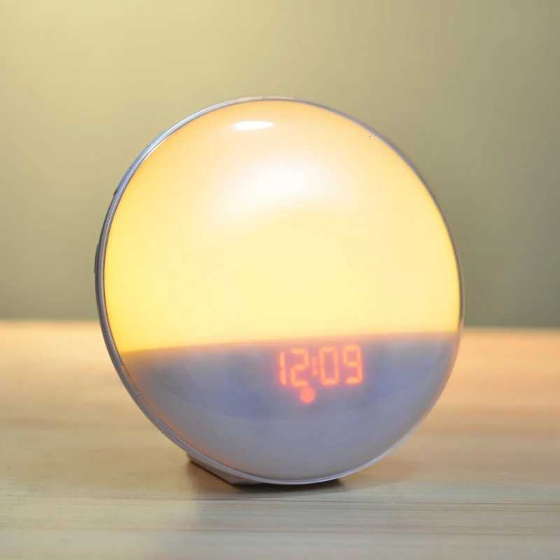 Wake Up Light Alarm Clock with Sunrise/Sunset Simulation Dual Alarms FM Radio Nightlight 7 Colors Natural Sounds Snooze M251205 - view 6