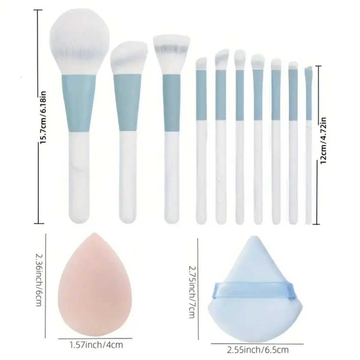 14pcs Deluxe Makeup Brush Set - Ultra-Soft Portable and Versatile Cosmetic Brushes for Flawless Foundation BlushT251205