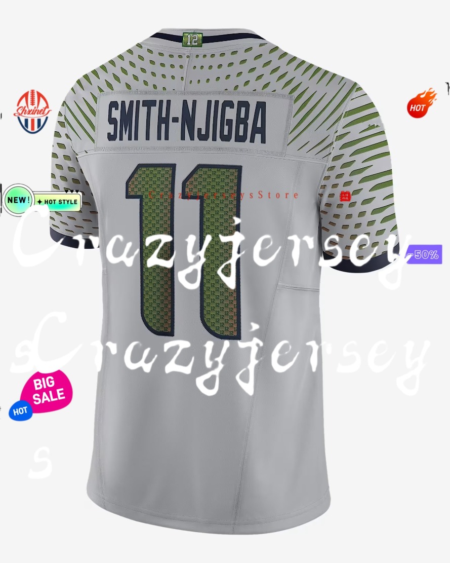 jersey Cooper Kupp Sam Darnold Jaxon Smith-Njigba Devon Witherspoon Tariq Woolen Kenneth Walker Byron Murphy Football Jerseys