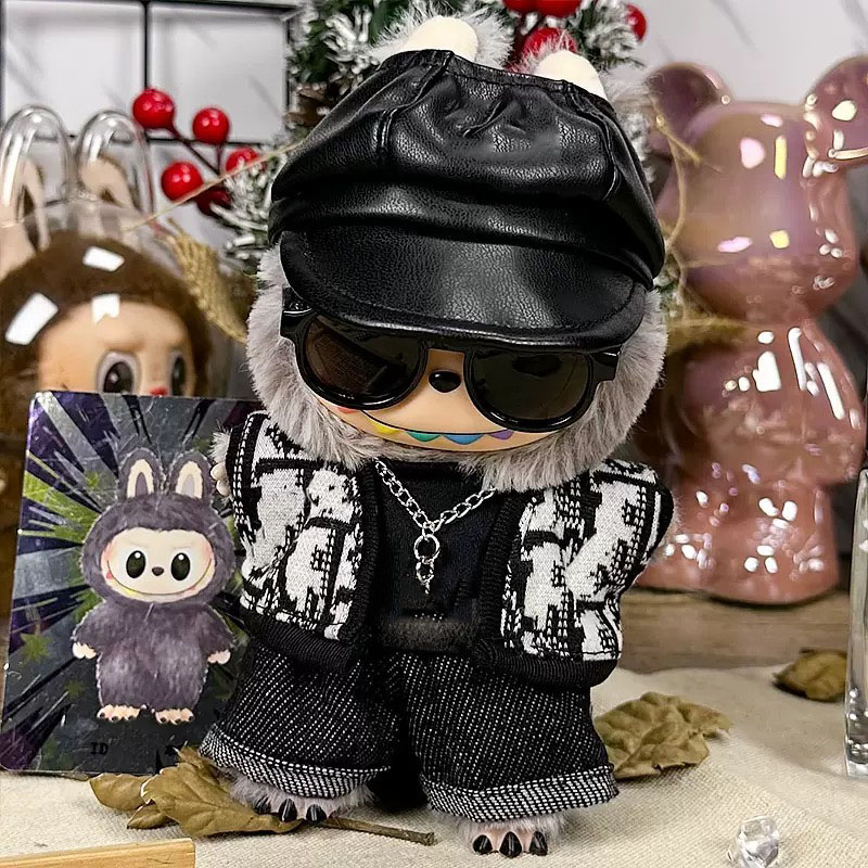 Designer Labubu Doll Outfit 17cm Only Clothes Advanced Design Customization Heartbeat Gorgeous Bags Dresses Accessories labubu doll clothes