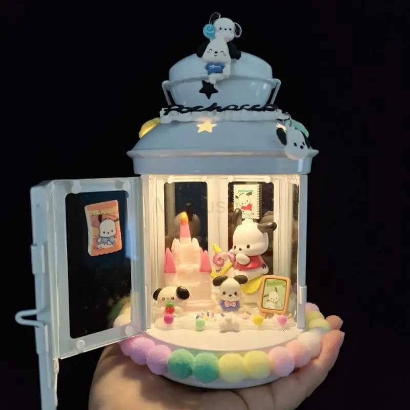 Sanrio Kawaii Night Light Hello Kitty Kuromi Hot DIY Table Lamp Cute New Desktop Toy Decor Ornament Birthday Xmas Girls Gift H251205