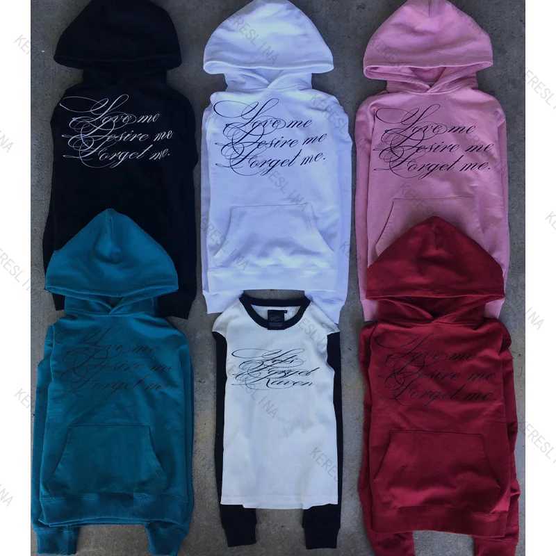 Fashionable and versatile letter printed pullover hoodie autumn and winter high strt leisure classic and versatile hoodie emo X251205