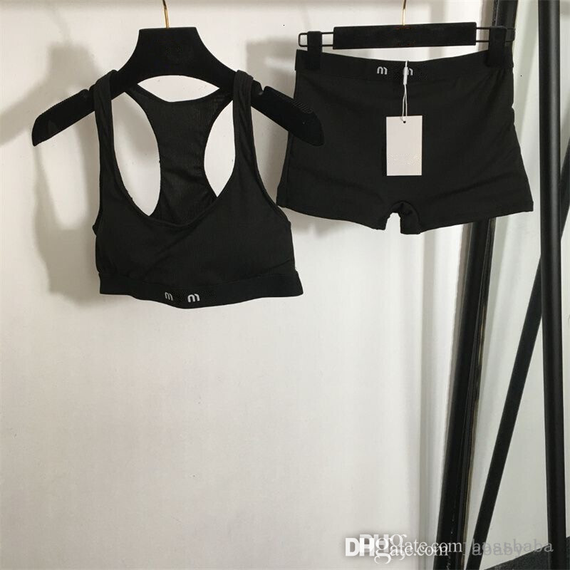 Summer Designer Tracksuit Fashion Two Piece Set Women Sexy Sleeveless Vest Crop Top And Shorts 2Pcs American Sports Yoga Fitness Suit Outfits