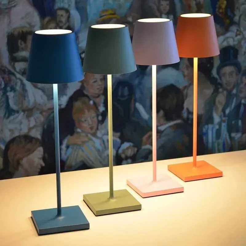 LED Desk Lamp Portable Table Lamps Luxury Modern lamparas de mesa Wireless Bedside Lamp USB Rechargeable Night Light Waterproof Z251205