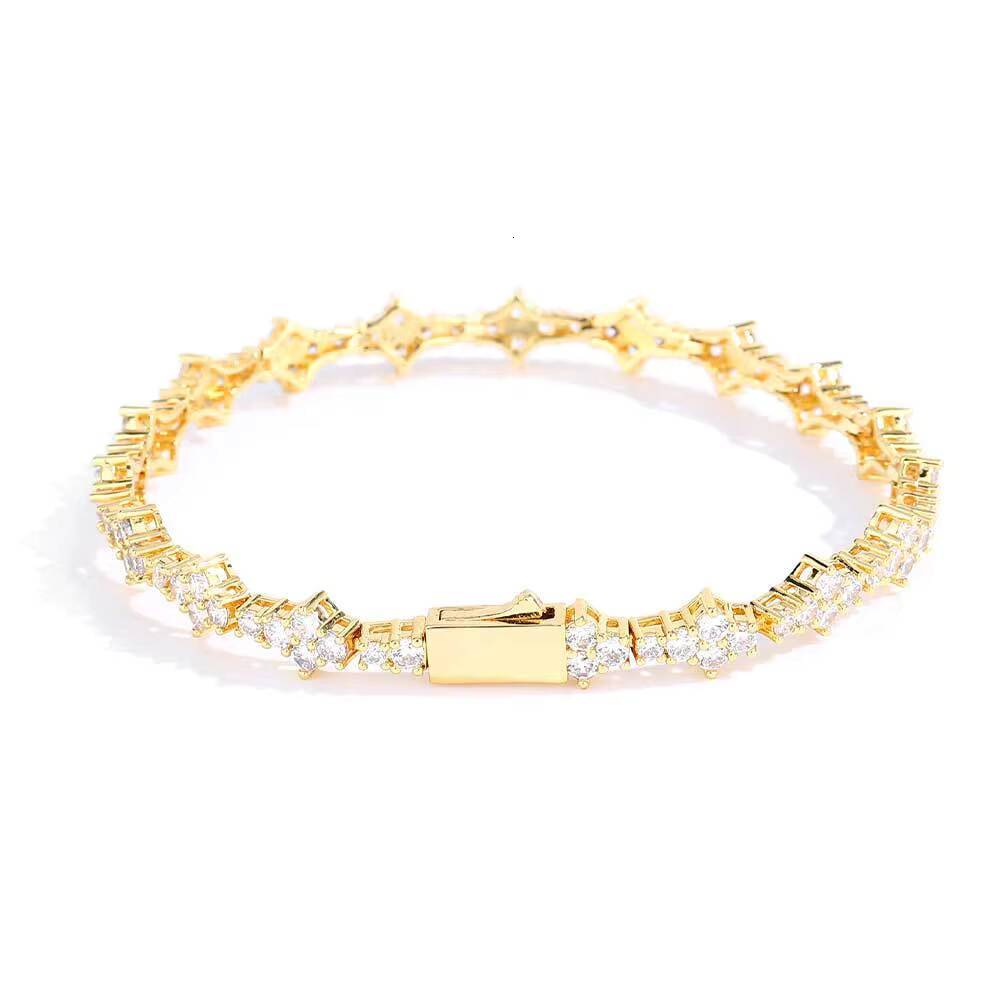 High Quality 925 Sterling Silver Hip Hop Tennis Chain Bracelet 2mm-65mm Moissanite Pass Diamond Tester
