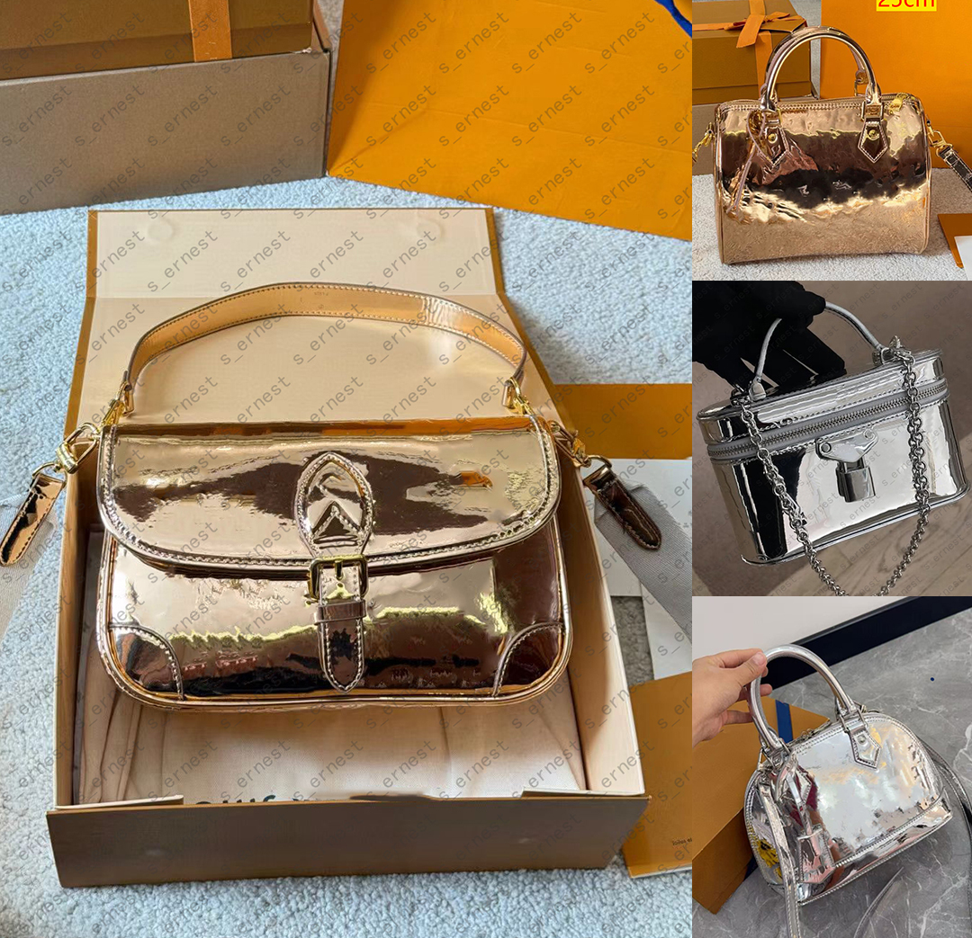 2026 Designer SKI handbag luxury Metal chain Shoulder Bag Purse women's bag silvery Wedding Evening Clutch Bag party bag