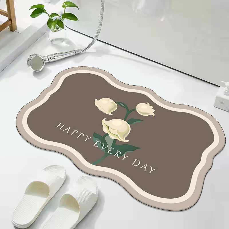 Diatom mud floor mat absorbent toilet bathroom quick drying non-slip foot mat toilet door carpet mat waterproof kitchen H251205