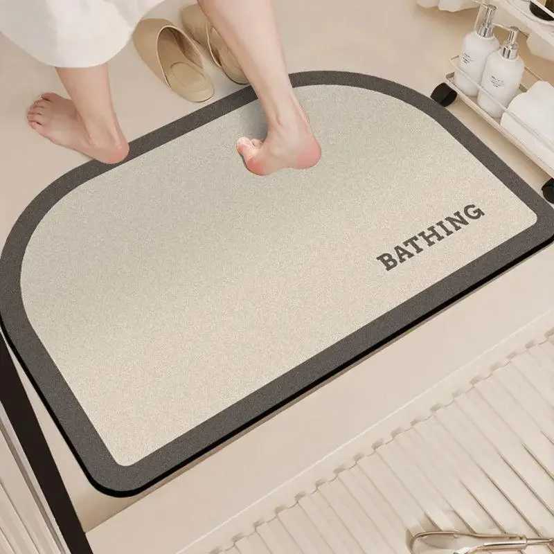 VIKAMA Simple Fashion Diatom Mud Carpet Bathroom Non Slip Waterproof Foot Mat Balcony Laundry Quick Dry Mat Home Decoration H251205