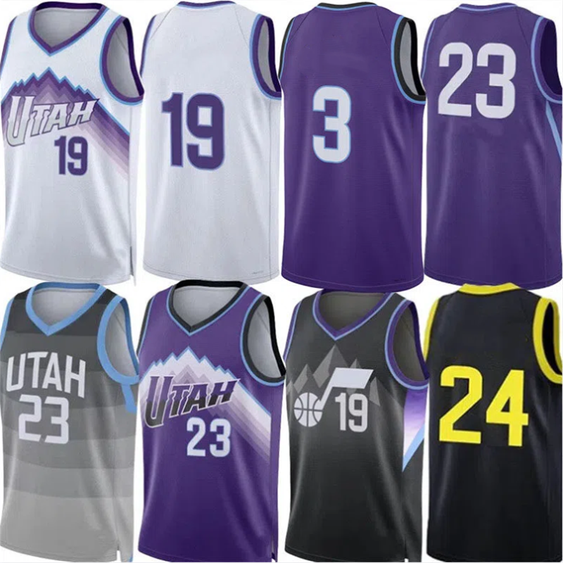 25 26 Jazzs Basketball Jerseys Ace Bailey Walter Clayton Keyonte George Laurii Markkanen Walker Kessler Kevin Love Isaiah Collier Nurkic Retro Karl Malone Jersey