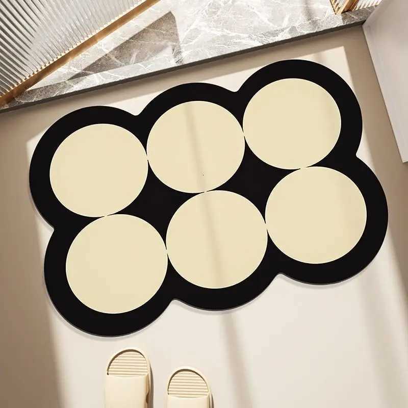 Floor mat diatomaceous earth fast drying anti fouling bathroom specific absorbent simple and fresh suitable for home use H251205