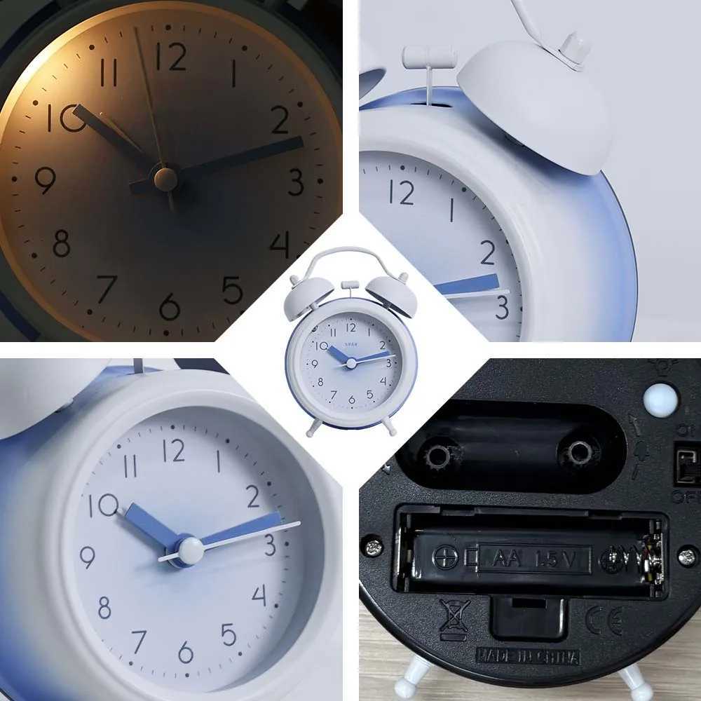 Ins Style Minimalist Alarm Clock Battery Powered AA Cute Clock for Home Office Decoration M251205 - view 4