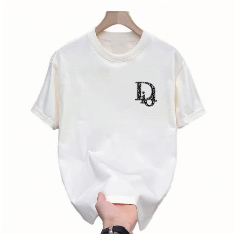 designer t shirt Summer new high-grade men's fashion casual all round neck short-sleeved T-shirt cotton light handsome men black white