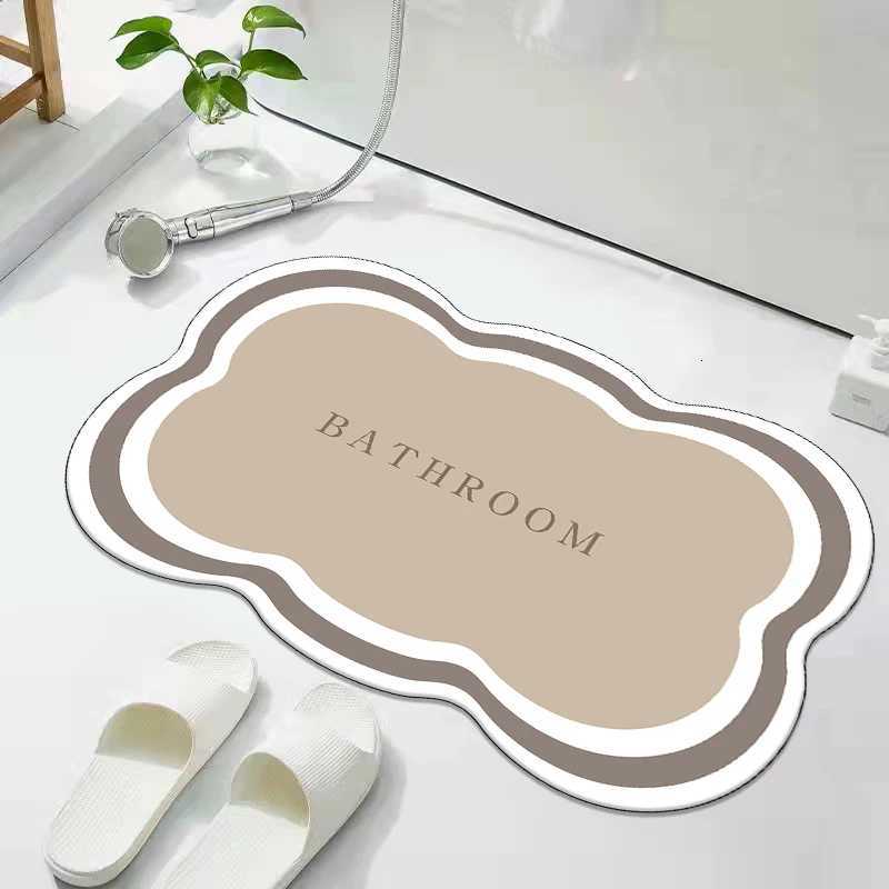 Soft diatom mud absorbent floor mat bathroom door entry non-slip foot mat toilet small carpet H251205