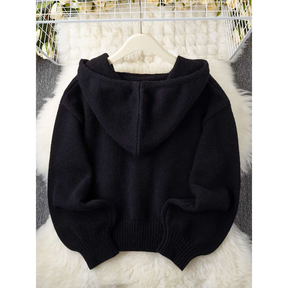 Women's Oversized Hooded Sweatshirt With Red Heart Patch - Cozy Long Sleeve Medium Stretch Fabric, Drawstring Hood & Ribbed Cuffs For Fall Winter