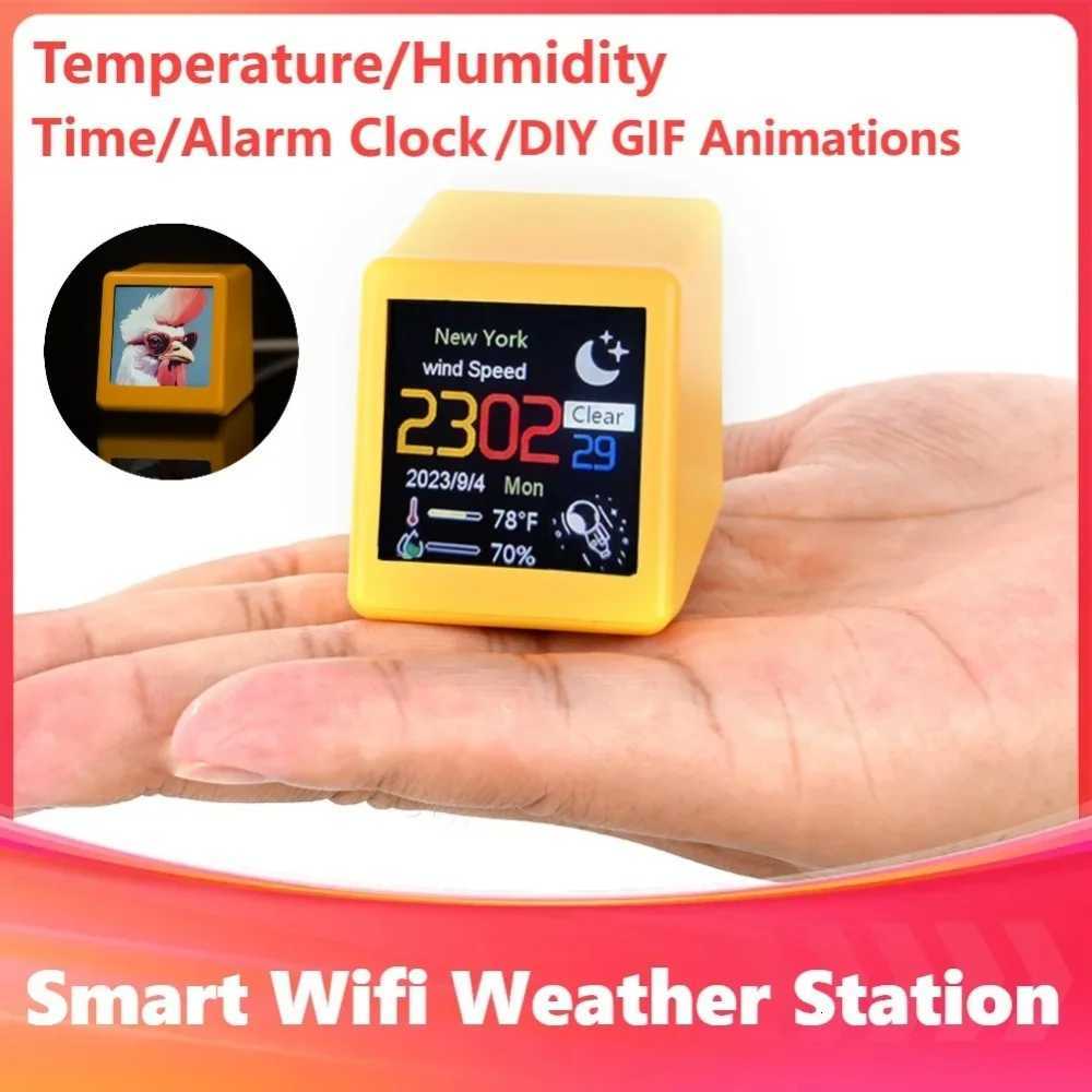 Smart Weather Clock MINI Size Weather Station Clock WIFI Smart Desktop Room Decoration Electronic Clock DIY TV Digital Ornament M251205 - view 4