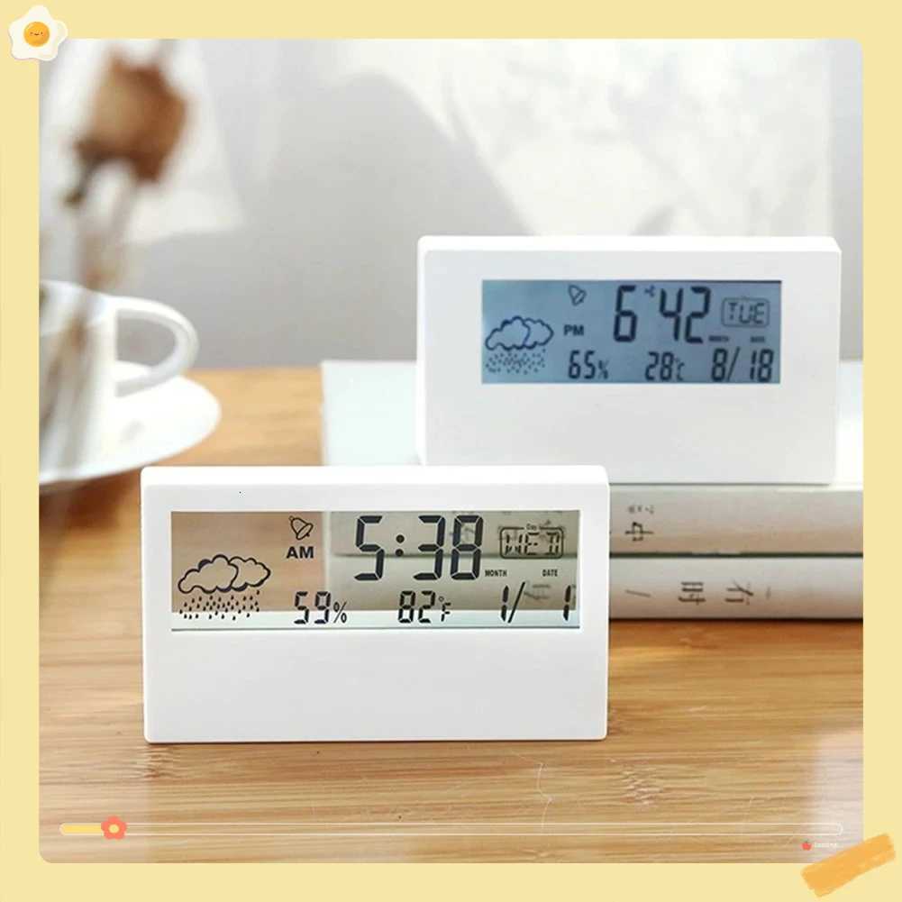 LED Thermo-Hygrometer Clock Creative Weather Display Electronic Alarm CLock Desktop Table Decor For Living Room Bedroom M251205 - view 4