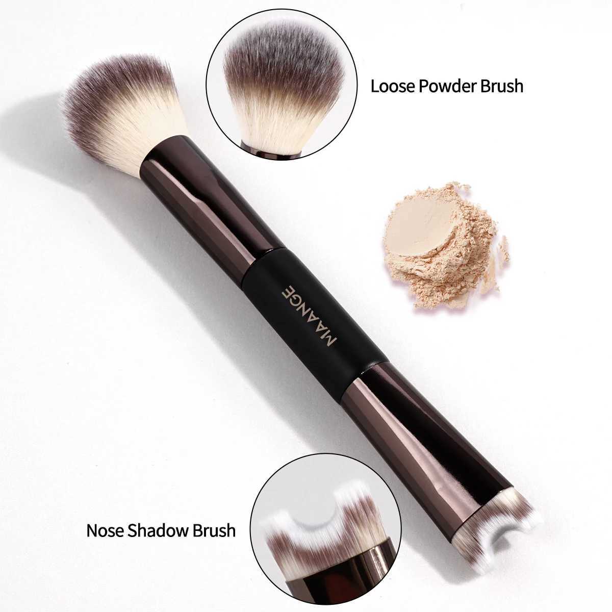 MAANGE 7PCS Makeup Brushes Set Dual-ended Foundation Contour Brush for Blending Liquid Powder Soft Bristle Makeup Tools TravelT251205
