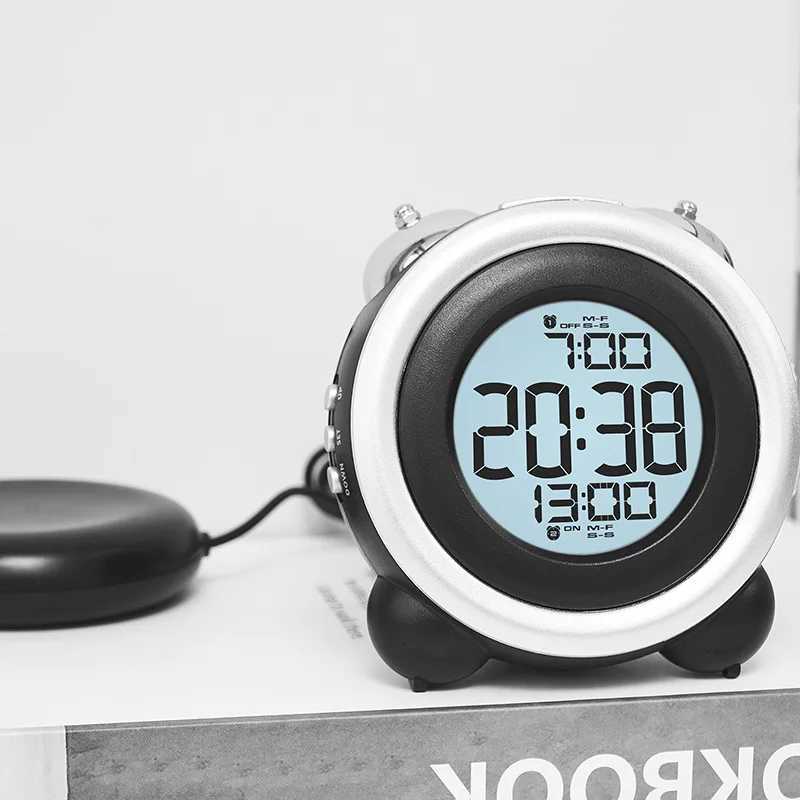 Super Loud Vibration Alarm Clock with Vibrator Multi-Functional Dual Alarm Clock for Heavy Sleeper Deaf Hard of Hearing Snooze M251205