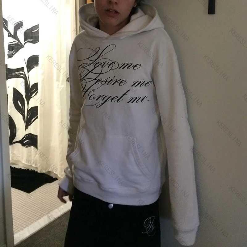 Fashionable and versatile letter printed pullover hoodie autumn and winter high strt leisure classic and versatile hoodie emo X251205