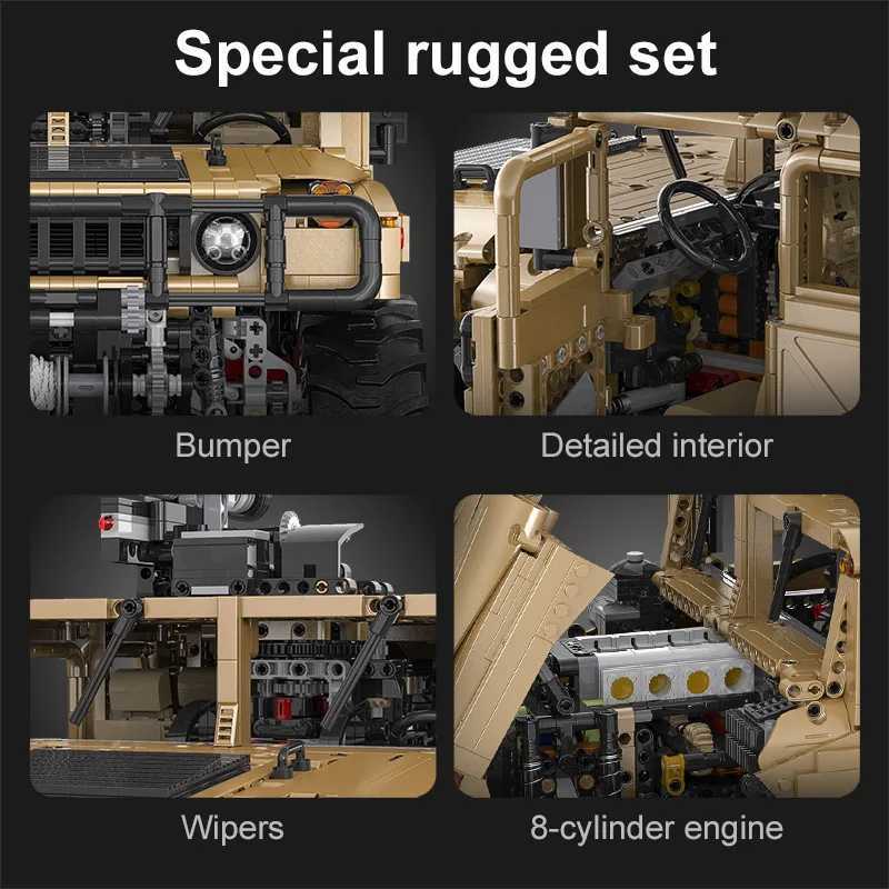 Cada 3935Pcs technical Armored SUV Car Buggy Trucks Pickup Bricks City Off-road Remote Control Car Building Blocks Toy Gifts J251205