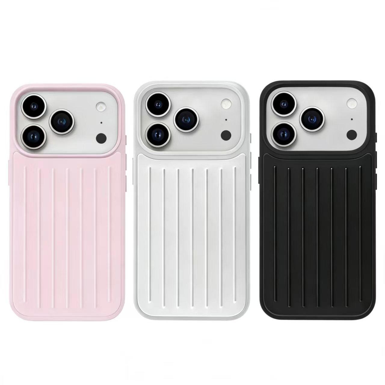 2025 Ballerina pink Phone Case Suitcase Designer iPhone Case for Apple iPhone 17 Pro Max 16 15 14 13 Polycarbonate Aluminum Alloy MagSafe Weave Cover Coque