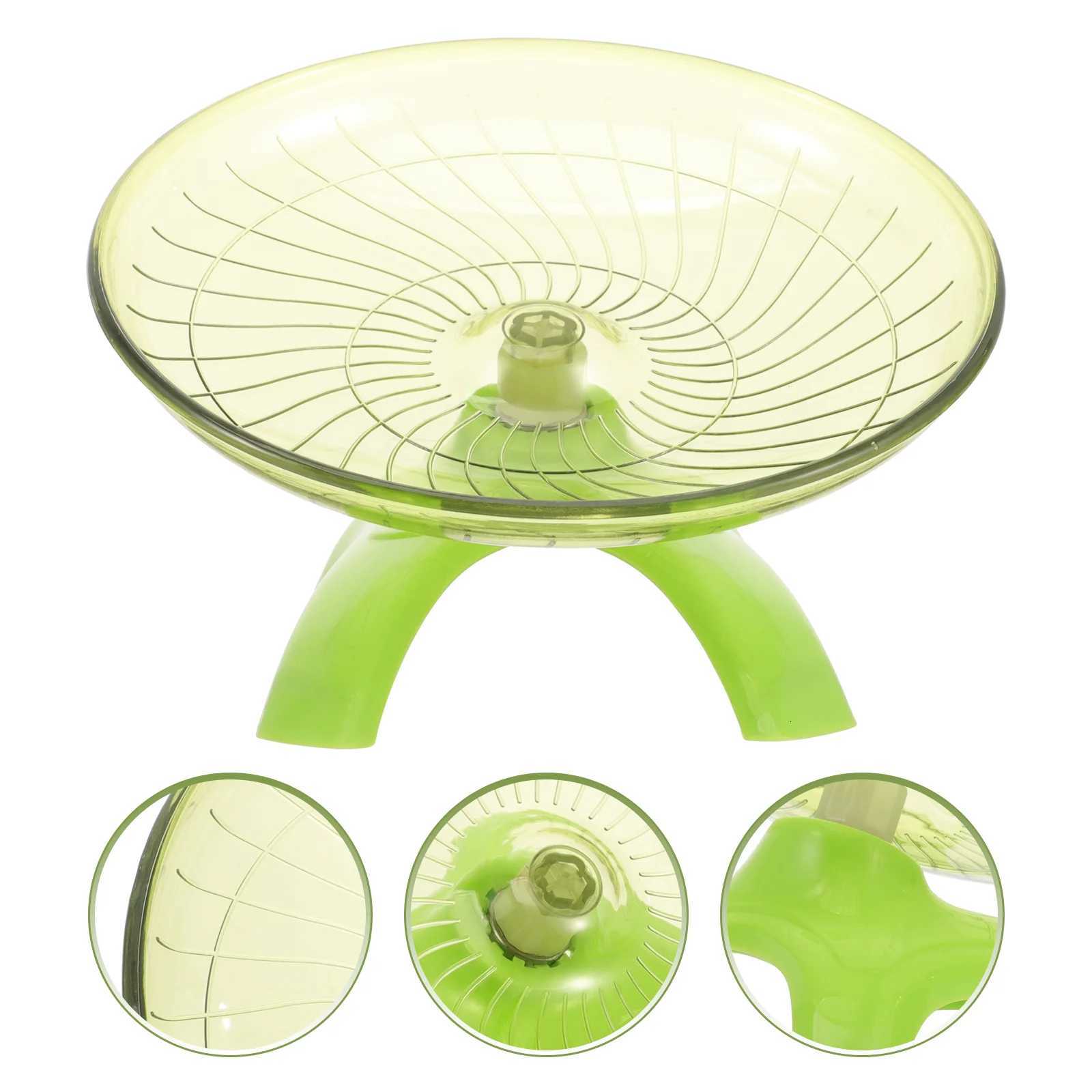 Hamster Car Running Wheel Chinchilla Cage Accessories Spinner Saucer Light Green Plastic for Toys M251205