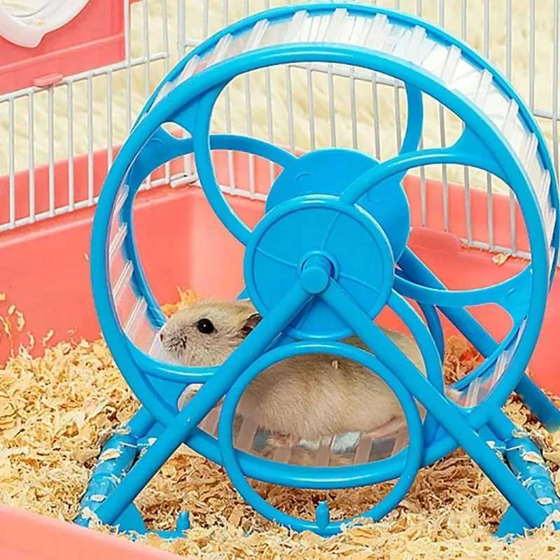 Hamster Running Wheel Guinea Pig Exercise Toy Small Pet Cage Accessory with Triangle Stand Ultra Quiet Hamster Cage Accessories M251205