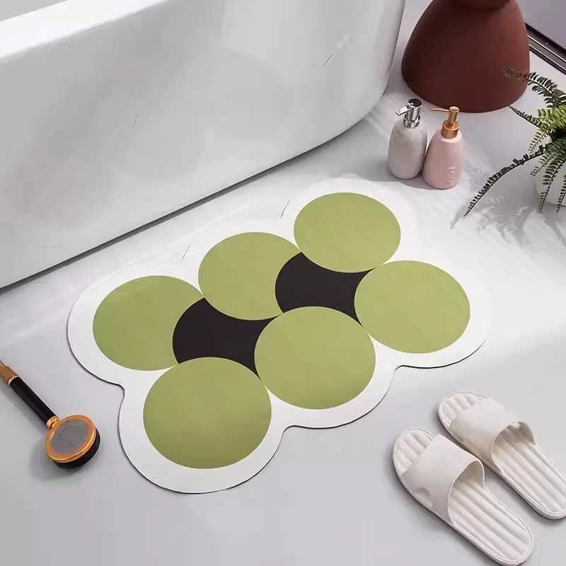 Absorbent Bathroom Mat Carpet Shower Floor Mat Diatom Mud Bathroom Floor Mat Non-Slip Thick Carpet H251205