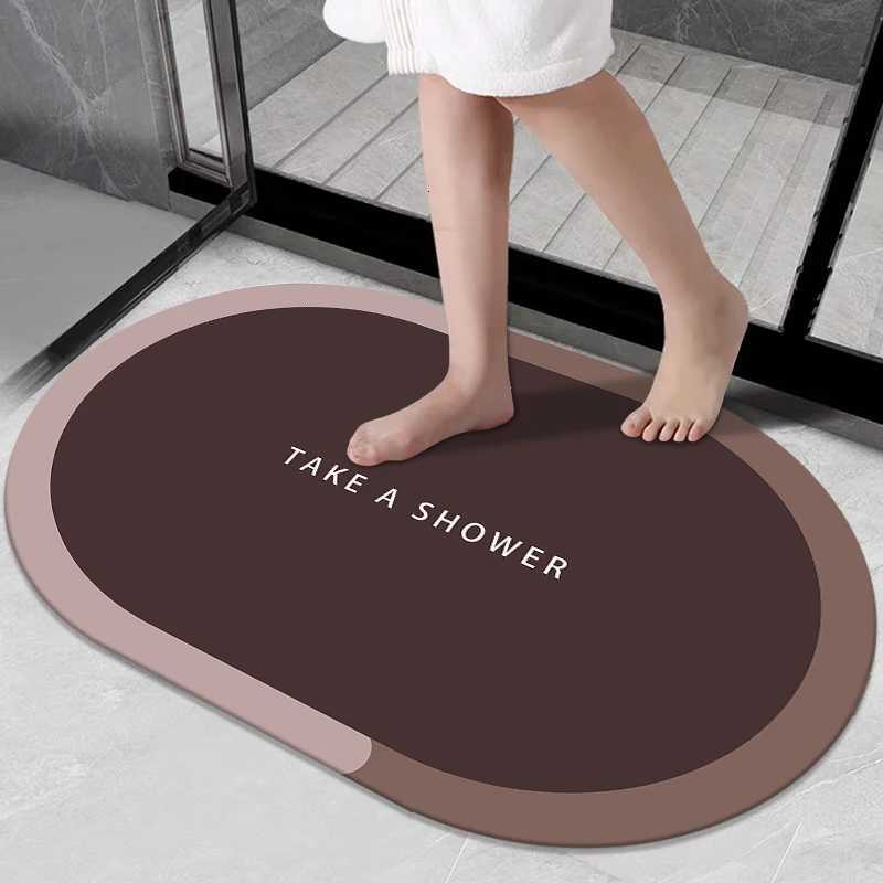 Kitchen floor mat non-slip oil-absorbing scrubbable leave-in foot pad dirt-resistant absorbent pad 2025 new diatom mud H251205