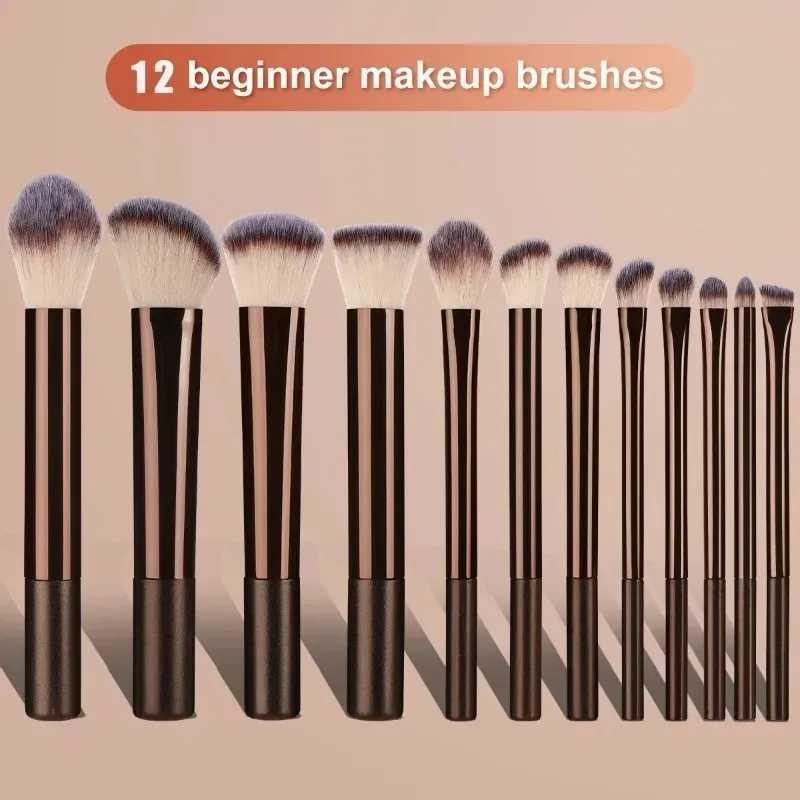 10/12PCS Makeup Brush Set Foundation Concealer Powder Eyeshadow Blush Brush Blending Cosmetic Beauty Tool for FaceT251205