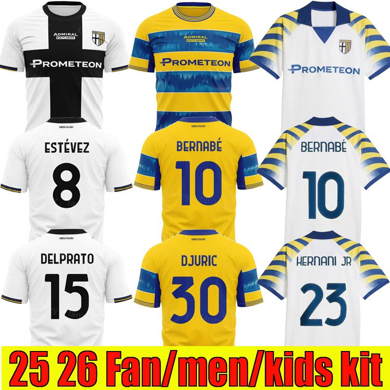 2025 2026 Parma soccer jersey CUTRONE BENEDYCZAK ALMQVIST PELLEGRINO DEL PRATO MANDELA CIRCATI BERNABE SORENSEN ORISTANIO TROILO BRITSCHGI 25 26 football shirts