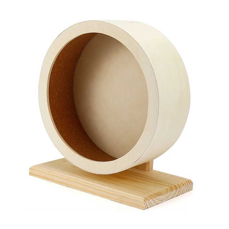 Wooden Ultra-quiet Hamster Running Wheel Bracket Roller Gold Bear Honey Bag Glider Flower Branch Mouse Toy Landscaping Supplies M251205