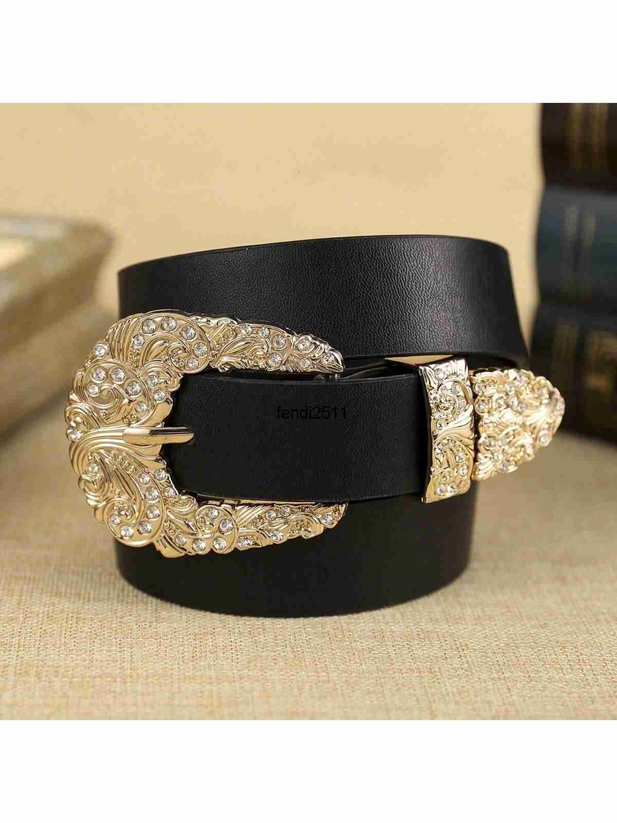 Belts 1 piece of womens PU belt with golden alloy buckle a Bohemian style headband This is an elegant simple and fashionable outfit for trendsetting