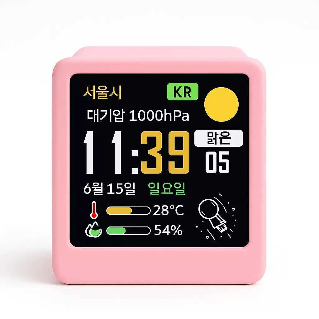 Mini New WiFi Desktop Animated Weather Clock Gift Creative Ornament Multi-Functional Weather Station M251205 - view 6