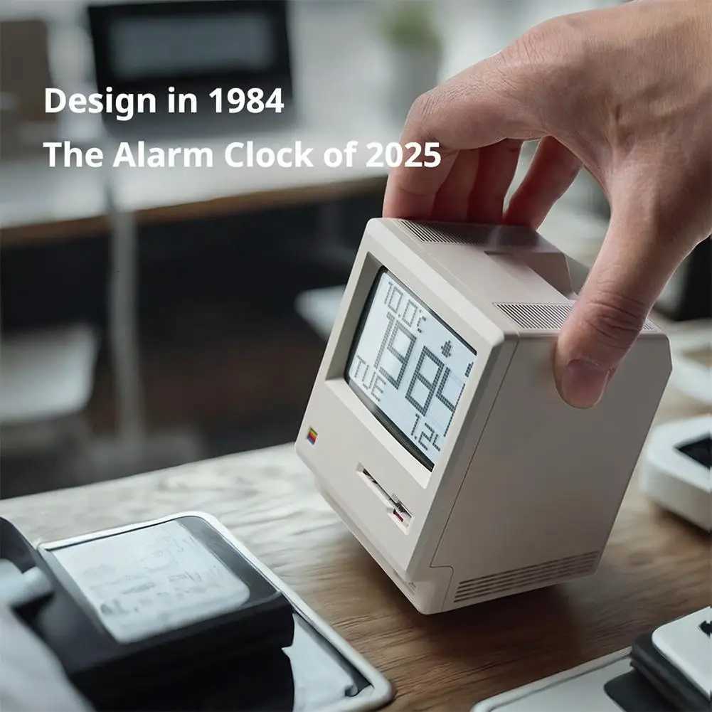 Maclock Retro Clock Creativity Alarm Clock Student Specific Wake Up Artifact Desktop Decor Computer Keyboard Accessories Gift M251205 - view 3