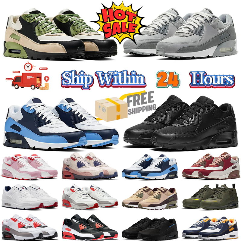 2025 New 90s Designer mens Running Shoes Black White UNC Rose Pink Valentines day Lahar Escape Smoke Grey Pale Ivory Camowabb Men Women Train Sports