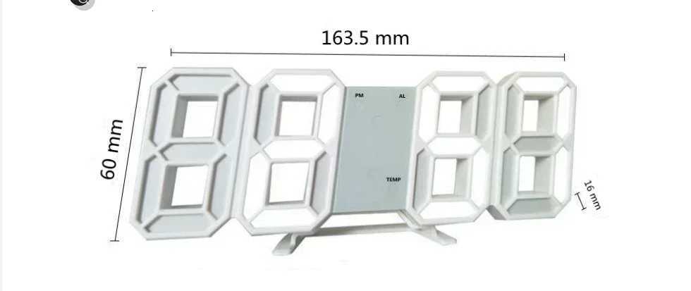 Digital Wall Clock Desk Watches Electronic Alarm Modern Home Decoration for Bedroom Decor Interior Led Table Clocks Living Room M251205 - view 7