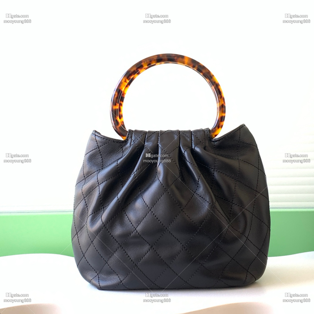 12A Upgrade Mirror Quality Designer Top Handle Bag for Women 24cm 32cm Luxury Handbags Genuine Leather Bags Black Quilted Purse