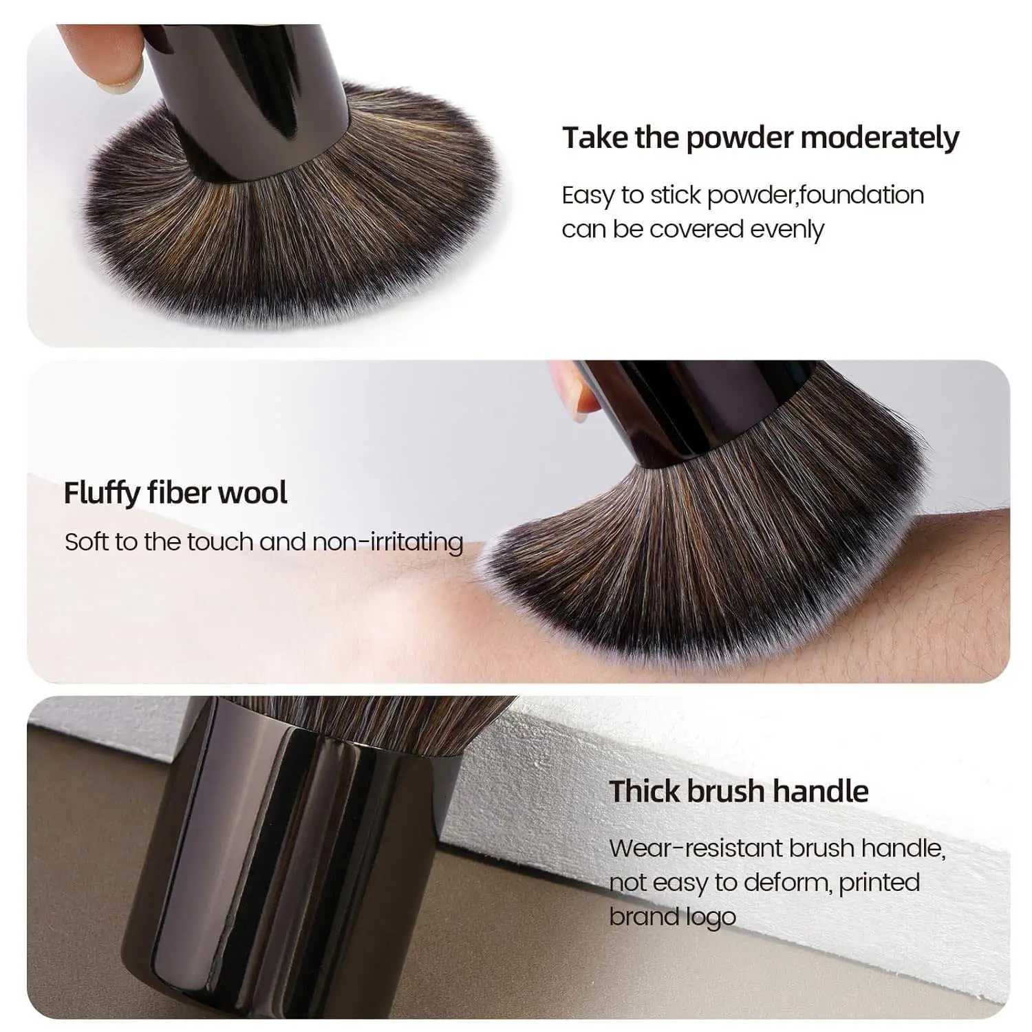 20 PCS Foundation Makeup Brush Set Double-ended Kabuki Contour Brush for Liquid Powder Concealer Blending Blush Face Makeup TooT251205