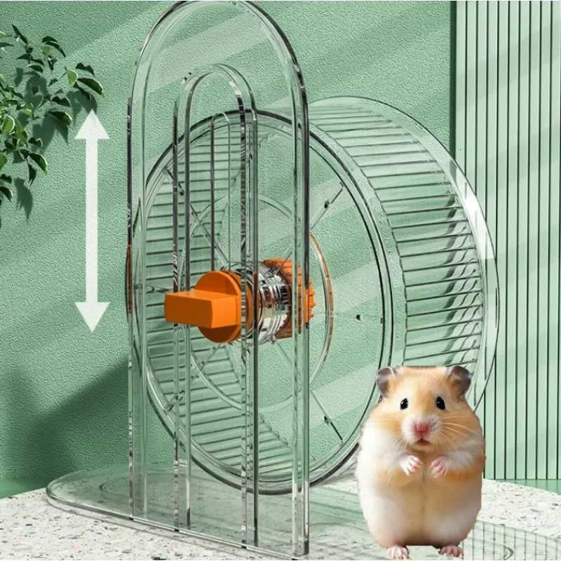 Hamster Bracket Running Wheel Widened Djungarian Hamster Exercise Wheels Double Bearing Adjustable Height Small Animals Products M251205