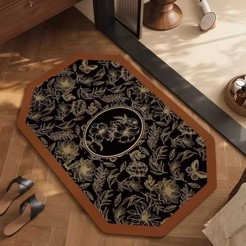 Bathroom absorbent diatom mud toilet non-slip doormat toilet floor mat toilet H251205