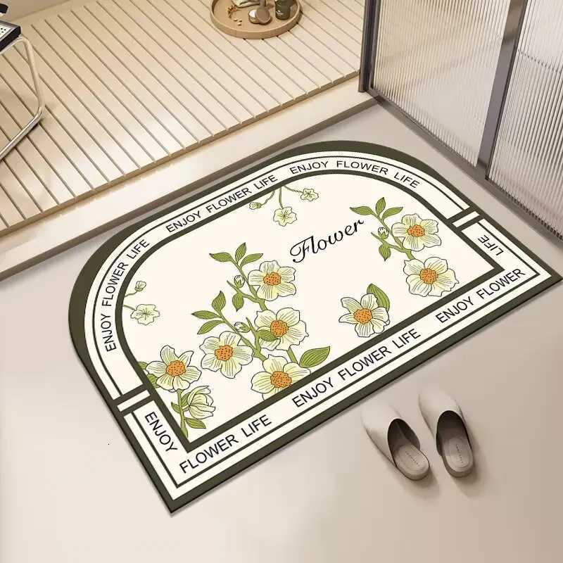 Soft diatom mud absorbent mat bathroom floor mat toilet door non-slip absorbent quick-drying foot mat door mat toilet carpet H251205