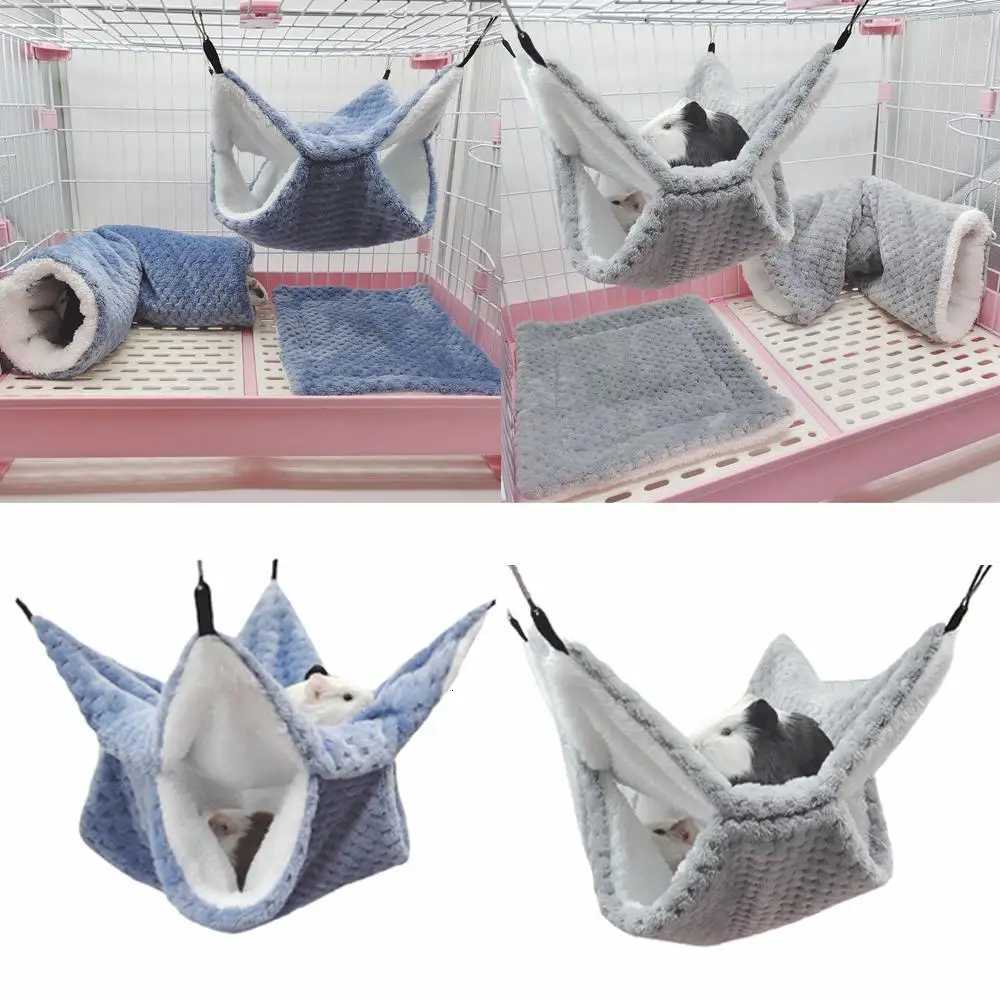 1Pc Hamster Nest Winter Bed House Shed Hanging Hammock Cage Tunnel Plush Hideaway For Hamster Guinea Pigs Sugar Small Pe H8z6 M251206