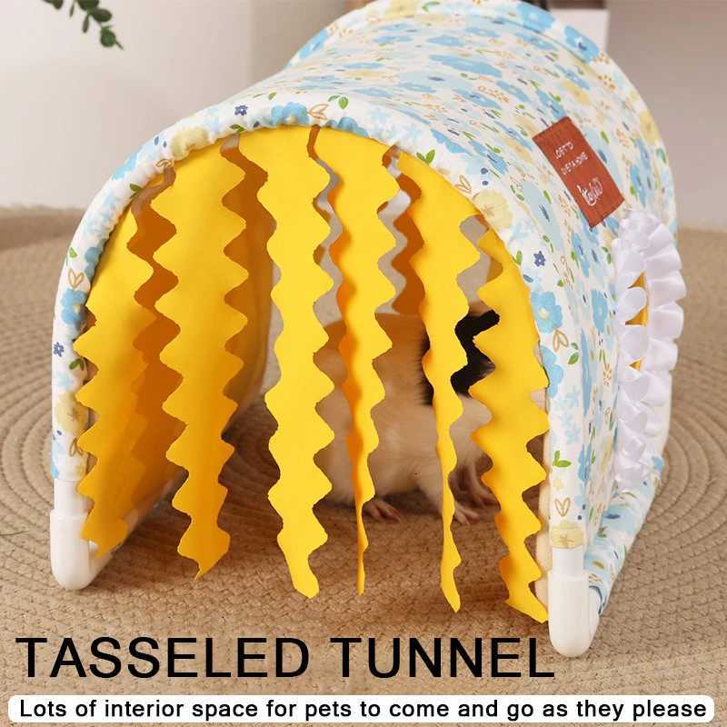 Small Animal Hideout Bed-Soft Pet House with Open EntranceSafe Rounded Corners for Guinea Pigs/Hamsters/Rabbits-Decor Shelter M251206