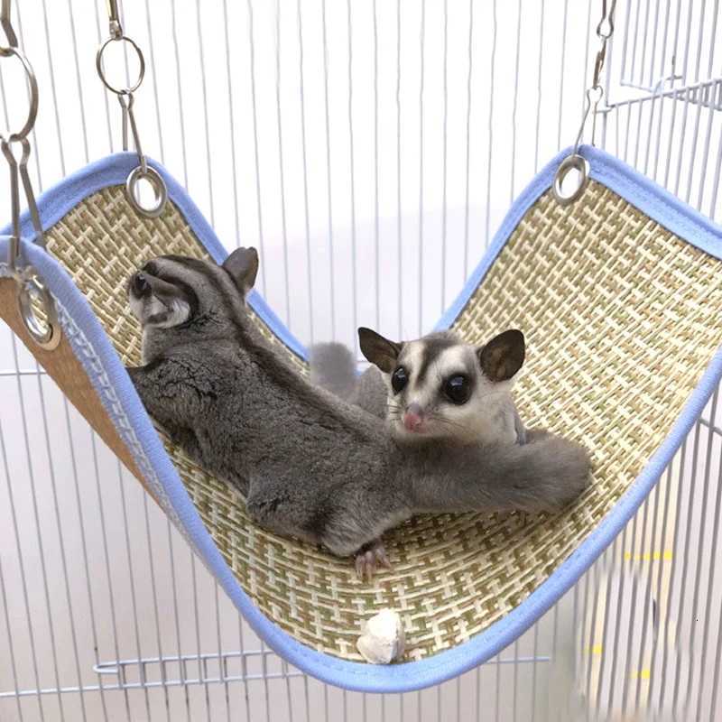 Pet Hammock For Rats Summer Cool Bed For Hamster House Nest Sleeping Bag Rodent Cage Hanging Tree Bed Small Animals Supplies M251206