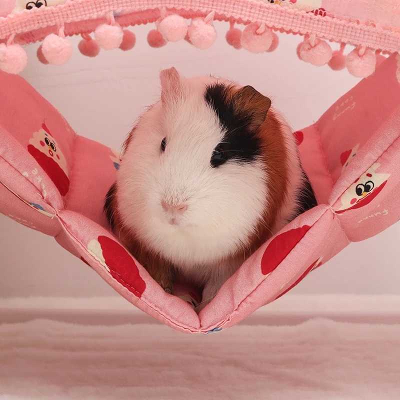 Small Animal Tent Small Pet Hammock Ferret Guinea Pig Chinchilla Dutch Pig Hanging Bed House Rat Hamster Shelter Accessories M251206