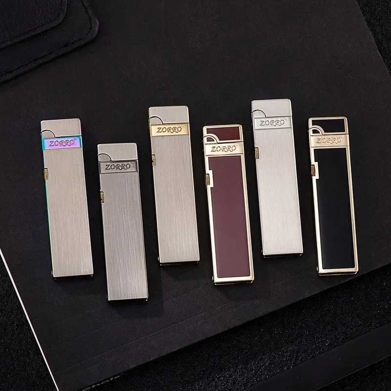 tra-thin Slim Strip Mens Gift Windproof Grinding Wheel Lighter High-end and Convenient To Carry Kerosene Lighter H251206