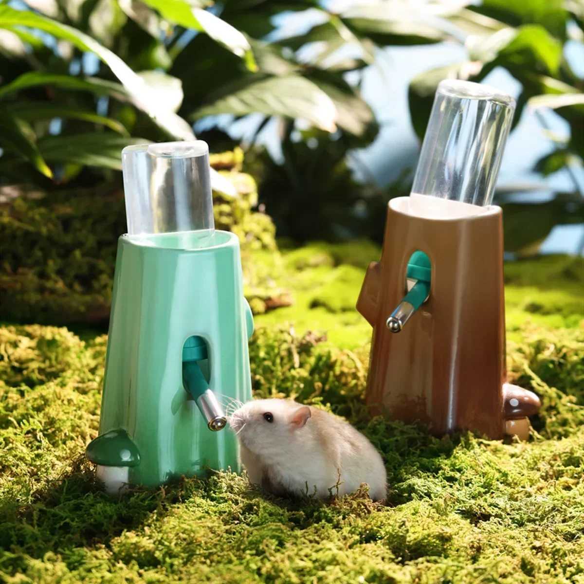 Cute Pet Items House Mushroom Hamster Cage Ceramic Small Pet Rabbit Ferret Bowl For Rat Chinchilla Hedgehog Pet Products ASTDYZ M251206